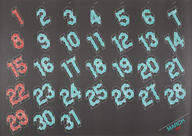 MoMAポスターカレンダー1987年3月